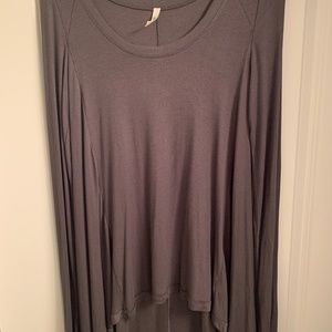 Free People Gray Long Sleeve Tunic